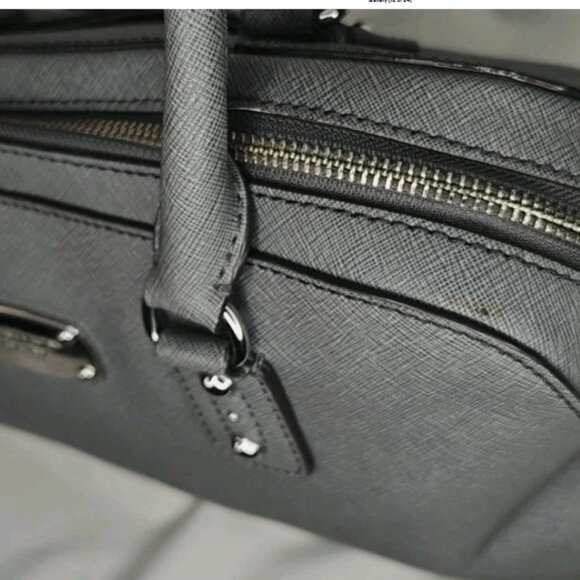 Pre-Owned MICHAEL Michael Kors Gray Saffiano Leather Dome Satchel - Picture 12 of 15